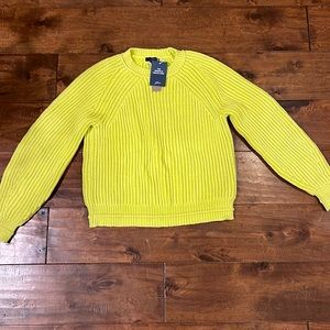 J Crew Garment Washed Crew Neck Sweater Size M